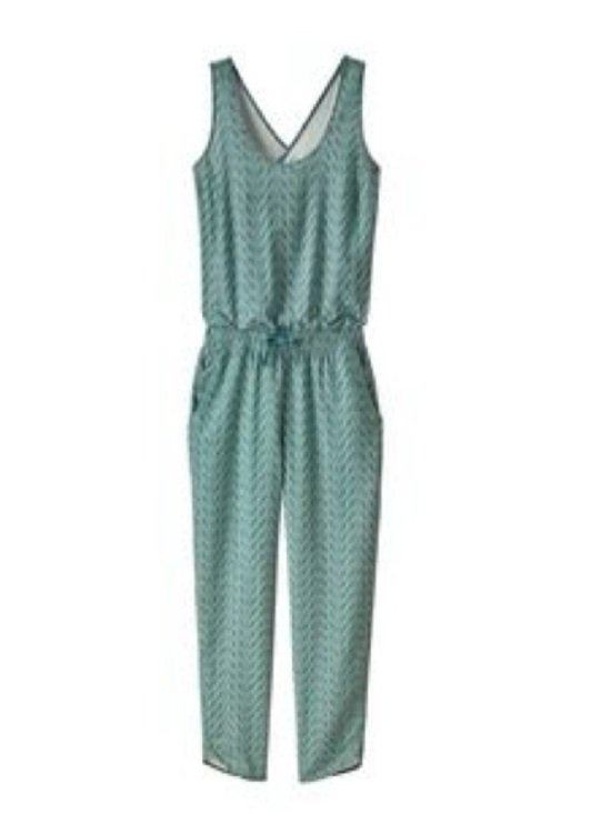 Patagonia Pants - Patagonia Teal Chevron Sleeveless Jumpsuit size XS